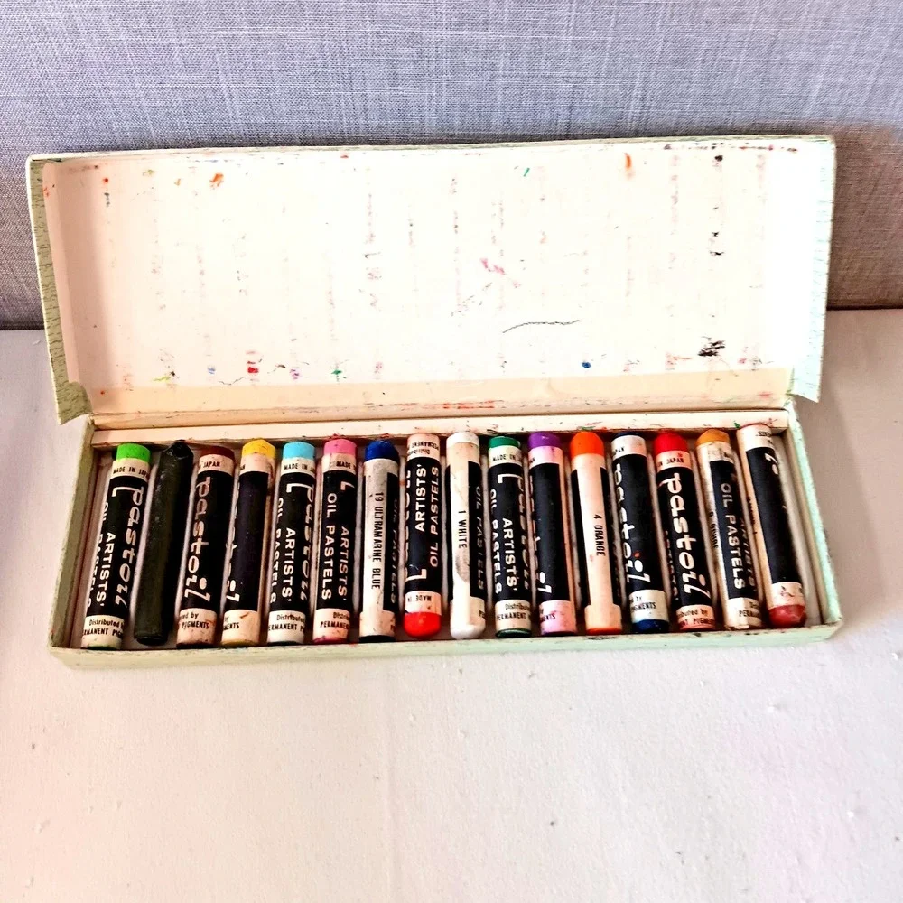 Permanent Pigments Pastoil‎ Artists Oil Pastels 16 Studio Size Sticks JAPAN Made